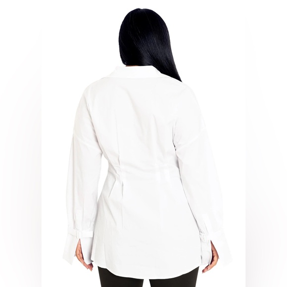 Blackmilk Clothing Gothic Romance Cinched Waist Button Up Shirt - Picture 3 of 10